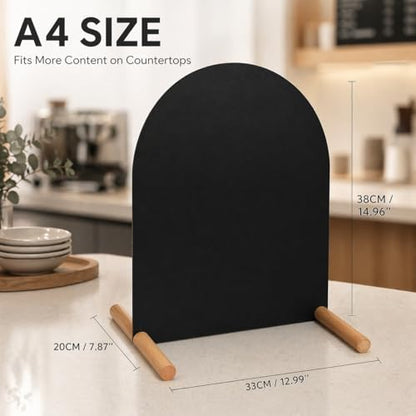 Tabletop Menu Display Stand with Magnetic Letters and Writable Board - size: A4 Horizontal (13 × 7.9 in)