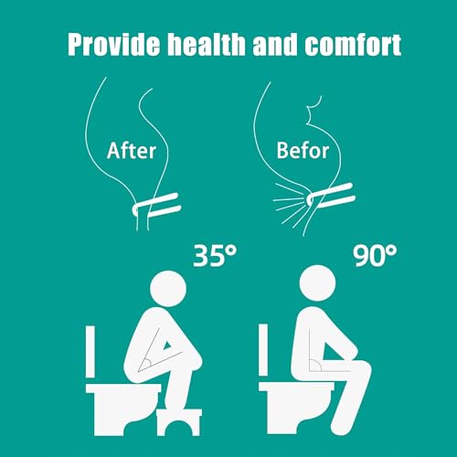 7 Inches Foldable Toilet Stool with Anti-Slip Feet, Squatting Posture Aid for Healthy Pooping, Portable Travel Bathroom Foot Support, Easy Storage Assistance Step for Adults