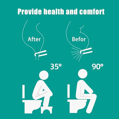 7 Inches Foldable Toilet Stool with Anti-Slip Feet, Squatting Posture Aid for Healthy Pooping, Portable Travel Bathroom Foot Support, Easy Storage Assistance Step for Adults