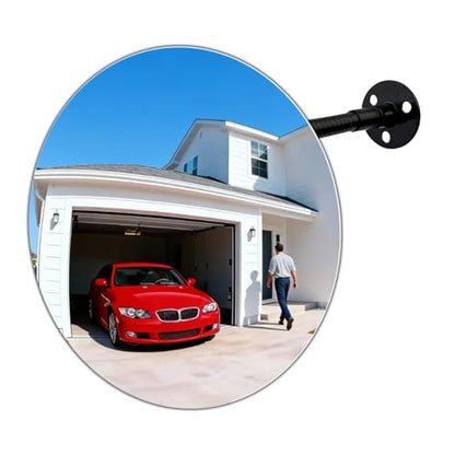 acrylic convex mirror 360-degree adjustable wide-angle indoor security mirror suitable for monitoring blind spots in parking lots Garage warehouses offices and traffic safety management (11.8in) - size: 11.7in*2