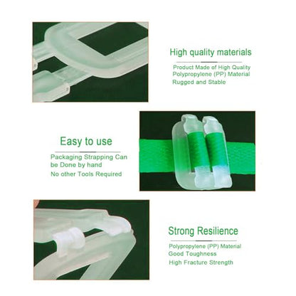 Plastic Packaging Banding Strapping Kit, Green - color: Green