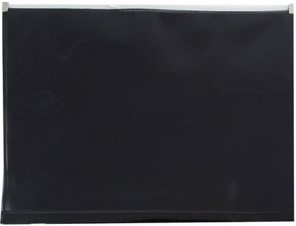 JAM PAPER Plastic Envelopes with Zip Closure - Letter Booklet - 9 3/4 x 13 - Black - 3/Pack - color: Black, size: Letter Size - 3 Pack