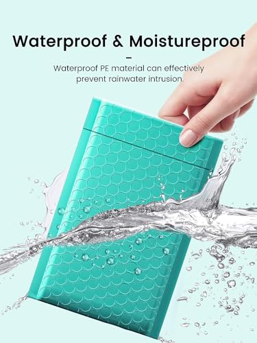 GSSUSA Teal Bubble Mailers 4x8" 500 Pack Padded Envelopes Self Seal - color: Teal, size: 4x8 500pc