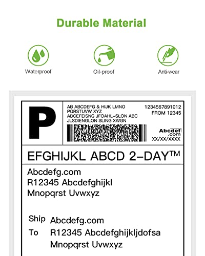 Nelko Genuine 4x6 Direct Thermal Shipping Label 220 Labels/1 Roll, 4x6 Thermal Labels for Nelko PL70E Shipping Label Printer, Perforated and Strong Adhesive, Commercial Grade