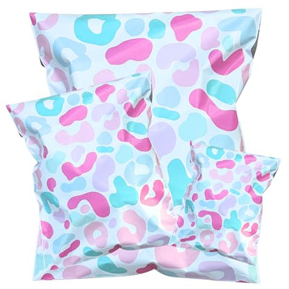 10x13 Designer Poly Mailer 100 Pack Heavy Duty Polymailers Waterproof Self Seal Shipping Bags Packaging for Small Business Large Mailing Envelopes Bulk Tear Resistant Packaging Chic Leopard - color: Chic Leopard, size: 10x13