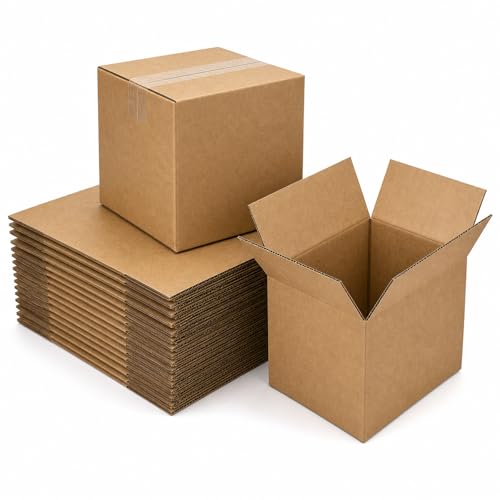 7x7x7 Brown Kraft Shipping Boxes for Small Business, 20 Pack - size: 7x7x7 Inch