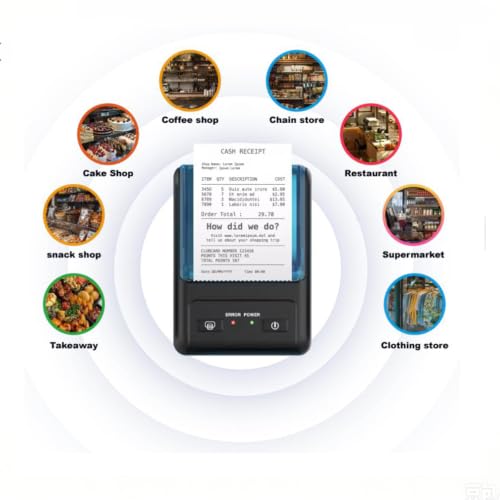 NOT for iphone/ipod/tablet/ipad/MAC,Bluetooth Receipt Printer, 58mm Mini Wireless POS Thermal Printer for Restaurant sales retail,portable pocket bill ticket receipt printer,only fit android/Windows
