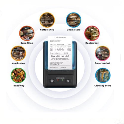 NOT for iphone/ipod/tablet/ipad/MAC,Bluetooth Receipt Printer, 58mm Mini Wireless POS Thermal Printer for Restaurant sales retail,portable pocket bill ticket receipt printer,only fit android/Windows