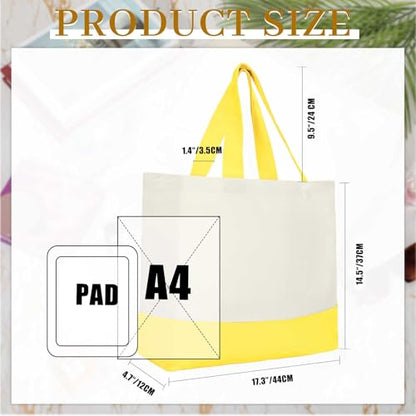 Epakh Canvas Tote Bags Bulk 18.5 x 15 In - color: Multicolor