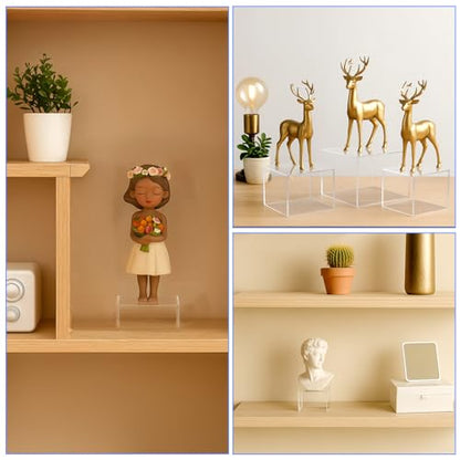 6 Pcs 6 Sizes Acrylic Risers for Display, Display Stands