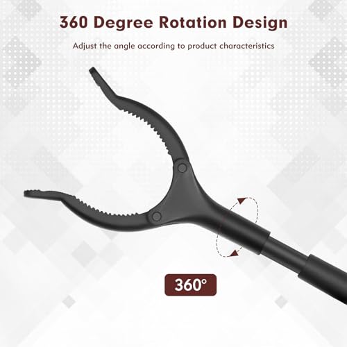 Grabber Reacher Tool, 11" Grabber with Anti-Slip 360° Rotating Jaw