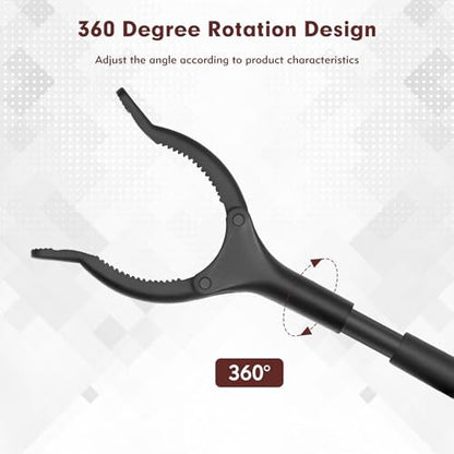 Grabber Reacher Tool, 11" Grabber with Anti-Slip 360° Rotating Jaw