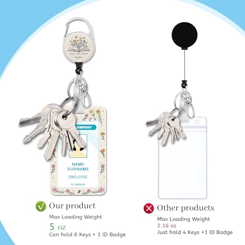 Hancynir Book Floral Cute Lanyards for Id Badges with Retractable Reel Clip - color: Book Floral
