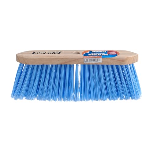 Superio Blue Synthetic Broom Head Refill - 12 Inch, Hard Floor, Kitchen & Home Broom - color: Synthetic, size: 1 Pack Head