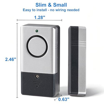 Window Door Alarm for Kids Personal Home Security Alarms with Chime for House, RV, Office, Business Safe（8pack） - color: ‎8 Pack ‎silver gray