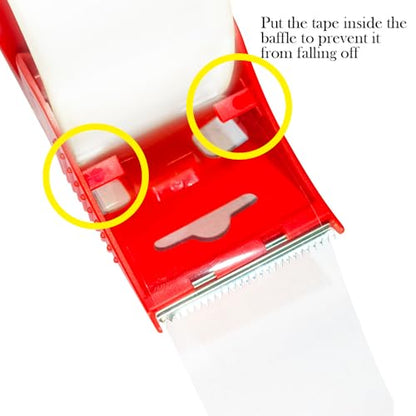 P PERFECTAPE Heavy Duty Packing Tape 36 Rolls with 6 Dispensers, Total 1980Y, Clear, 2.7 mil, 1.88 inch x 55 Yards, Ultra Strong, Refill for Packaging and Shipping - size: 36-PACK