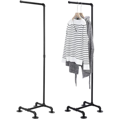 Hoolerry Industrial Pipe Clothing Rack 59.5'' Dress Hanger Coat Racks Stand