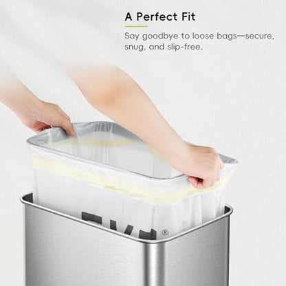 EKO 12.9 Gallon / 45-49 Liter, 60 Count Drawstring Trash Bags, Extra-Strong Unscented Garbage Bags, Easy-Dispense Roll for Kitchen & Household Use, Resists Tears, Leaks and Punctures, Code J, White - size: 60 Count (Pack of 1), style: 12.9 Gallon Bags/Cod