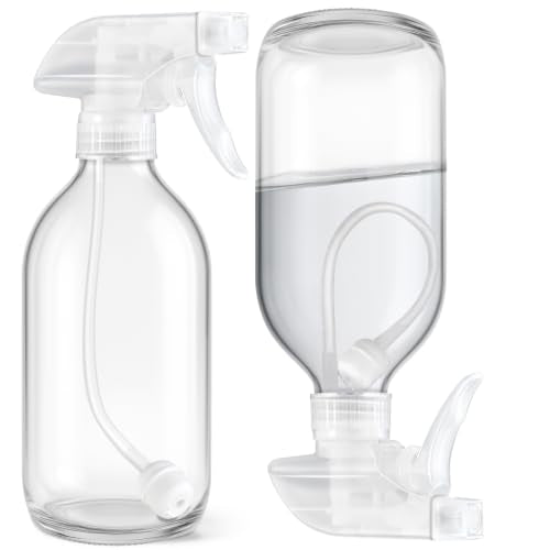 Tecohouse 360° 16 OZ Clear Glass Spray Bottles 2 Pack - color: Clear