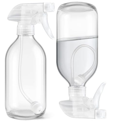 Tecohouse 360° 16 OZ Clear Glass Spray Bottles 2 Pack - color: Clear