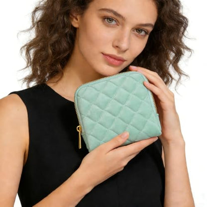 Small Travel Jewelry Bag Velvet Jewelry Case Pouch for Bracelet - color: V-Mint Green