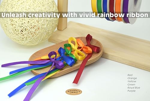 White Ribbon Satin Ribbon 3/8 Inch x 50 Yards with Spool - color: White
