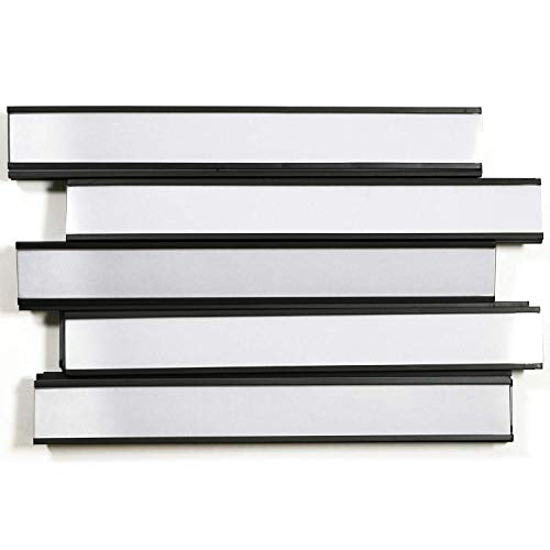 SmartSign Magnetic 'C' Channel Label Holders for Metal Racks and Shelves | 0.75" x 6" Pack of 25 - size: 0.75" x 6"