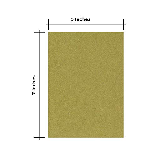 25 Sheets of Chipboard, 30pt (Point) Medium Weight Cardboard .030 Caliper Thickness, Craft and Packing, Brown Kraft Paper Board (5 x 7) - size: 5 x 7