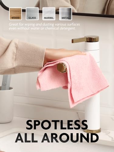 Fantasticlean Microfiber Cleaning Cloth Rolls- 150 Sheets (2 Rolls of Pink) - color: Pink, size: 150 pack