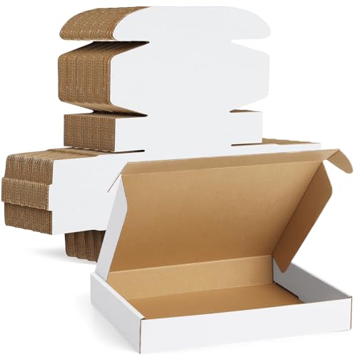 Famagic 13x10x2 Shipping Boxes Medium for Small Business, 30 Pack, White - color: White, size: 13x10x2" 30pcs