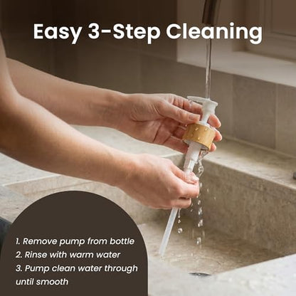 Maisonovo Dish Soap Dispenser - Clear Soap Dispenser White Bamboo Pumps - color: Clear White