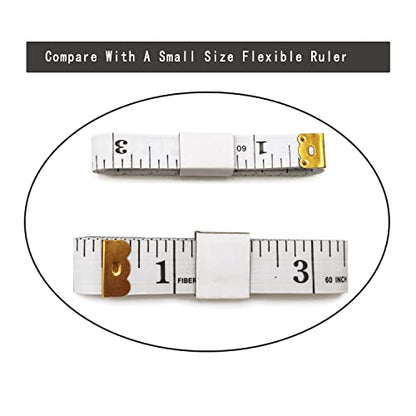 3 Pack Soft Measuring Tape for Body ,Double Scale Fabric Craft Tape Measure Sewing Tailor Cloth Flexible Ruler for Weight Loss 60 inch/150cm,White - size: 3