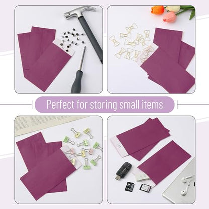 Mr. Pen- 100 Purple Cash Envelopes, 6.5" x 3.5", Money Saving Challenge - color: Purple, size: 100 Pack