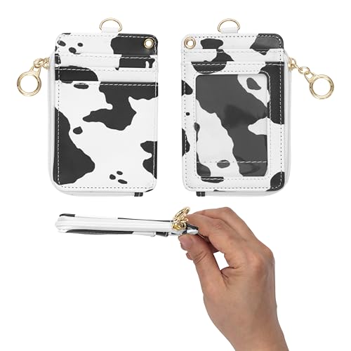 MONDO DESIGNS 2-in-1 ID Badge Holder Lanyard Wallet - Cow - color: Cow