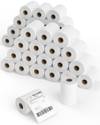 4x6 Thermal Labels Roll – 40 Rolls, 250 Labels/Roll – Shipping Labels 4x6, Perforated & Strong Adhesive - Commercial Grade Thermal Printer Labels for Shipping and Mailing - size: 4" x 6", style: 40 Rolls