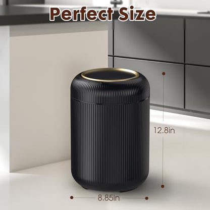 Procade Touchless Trash Can Bathroom,Small Motion Sensor Trashcan with lid - color: Black