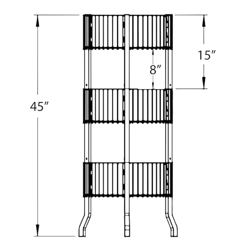 Azar Displays 300703 3 Tiered Round Wire Dump Bins (Black)