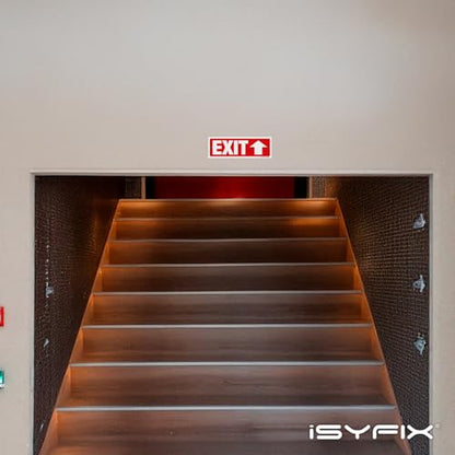 iSYFIX Exit Signs, 2 Pack, 12x4 Inch, Directional Up Arrow - color: Plastic Up, size: 2 Pk 12x4