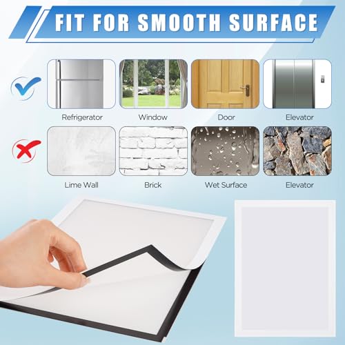 20 Pack Magnetic Sign Holder 8 * 11.5 inches with Magnetic Border - color: 20 Pack White, size: 8 x 11.5
