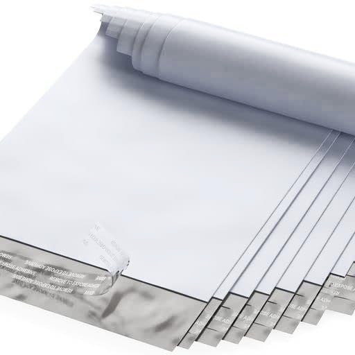 5" x 7" Poly Mailer Envelopes - 200 Count, Self Seal White Plastic Mailing Bags with Adhesive Strip, 2.5 Mil Thick, Waterprrof & Tear/Puncture Proof Unpadded Shipping Mailers - GPI - size: 5" x 7"