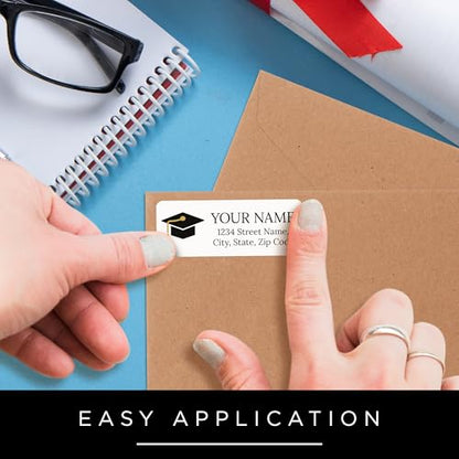 Personalized Graduation Return Address Labels, Custom Announcement Name and Address Mailing Labels Sheets, 30-1200 by My Sign Center