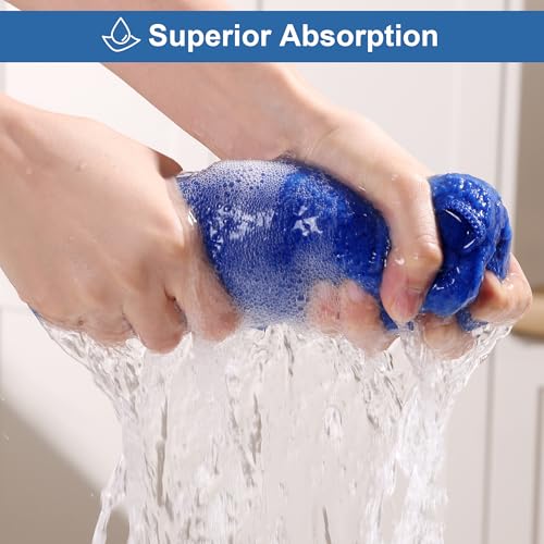 JOYMOOP Microfiber Cleaning Cloth, 18 Piece Set, Medium, Blue - color: L