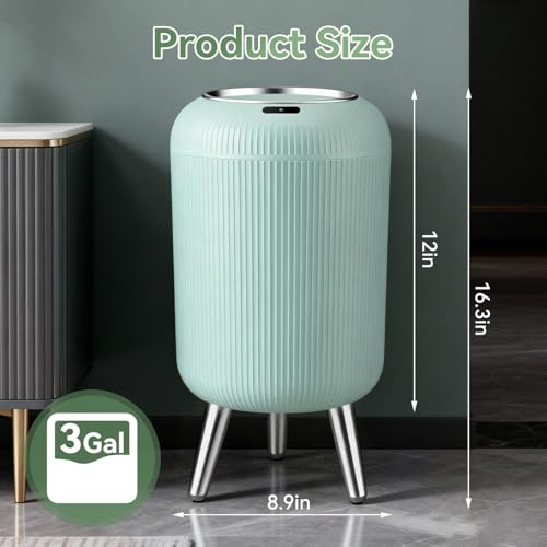 Procade Blue Bathroom Trash Can with Lid,Small Automatic Touchless Trashcan - color: Blue