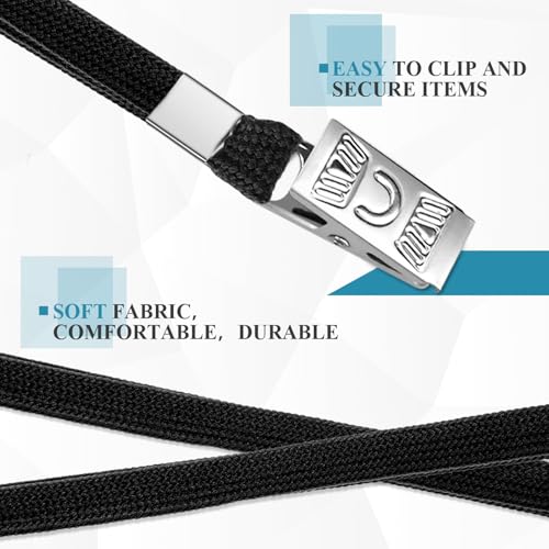 60 Pack Horizontal Badge Holders 4×3 Inches and 60 Pack Black Lanyards
