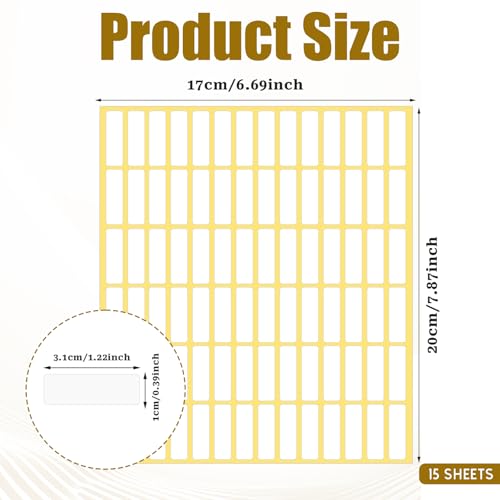 1260 Pcs Mini Labels Stickers Blank Removable Freezer Labels Small White Label for Price Food Writing Containers Storage Bins Jars Pantry Organization