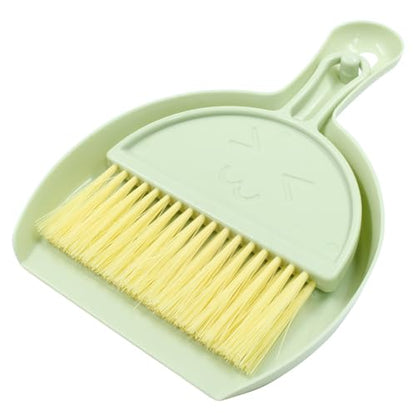 Hitefu Small Broom and Dustpan Set, Mini, Green - color: Green