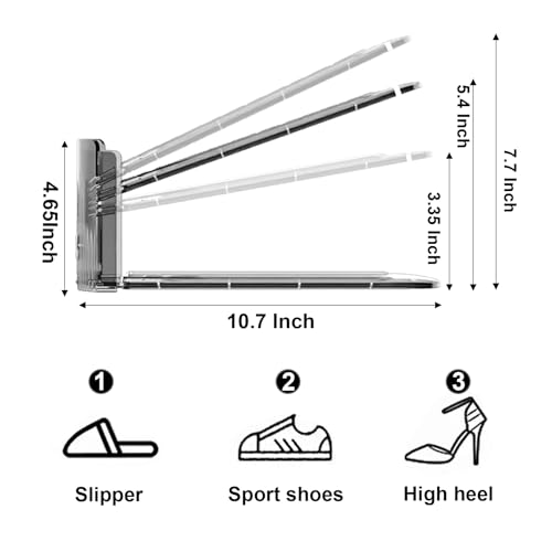 CiBiZi Shoe Slot Organizers Shoe Stacker Closet Space Saver - color: Gray, size: 20 Pack