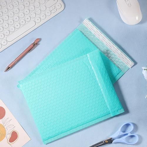 100 Pcs Kraft Bubble Mailers 3 Size Padded Envelopes, Green - color: Green