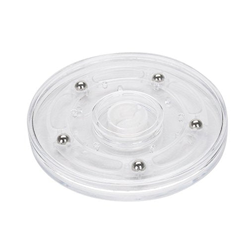 TamBee 4PCS 3 Inch Acrylic Lazy Susan Turntable Organizer, 360° Rotation Revolving Display Base Clear Acrylic for Spice Rack, Table, Cake, Kitchen, Pantry Decorating - size: 3 inch Clear