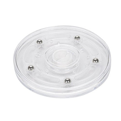 TamBee 4PCS 3 Inch Acrylic Lazy Susan Turntable Organizer, 360° Rotation Revolving Display Base Clear Acrylic for Spice Rack, Table, Cake, Kitchen, Pantry Decorating - size: 3 inch Clear
